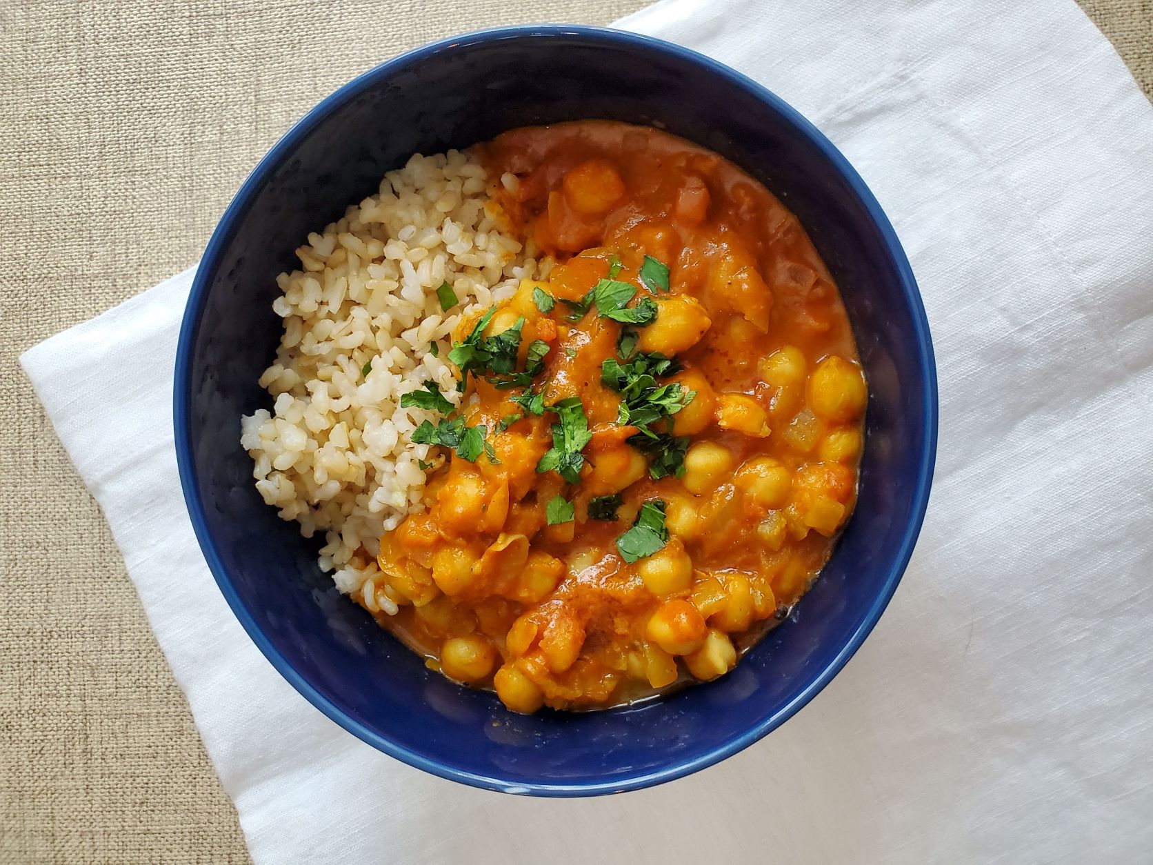 Indian Chickpea Masala Curry with Coconut Milk